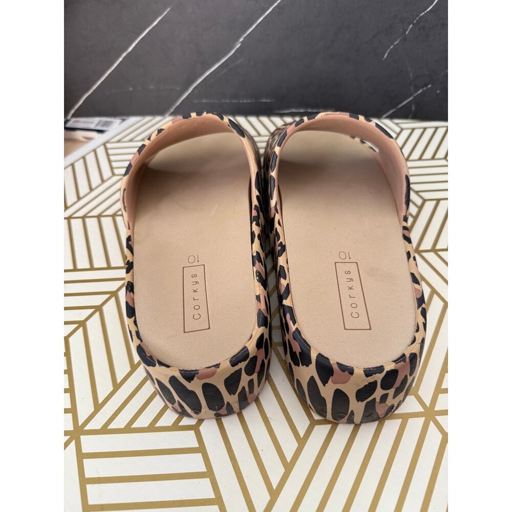 Corkys Women's Leopard Print Platform Slides | Si… - image 3